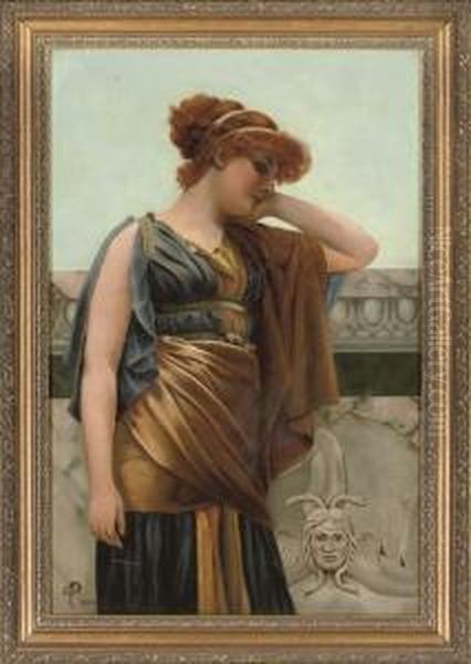 A Classical Beauty Oil Painting by Henry Ryland