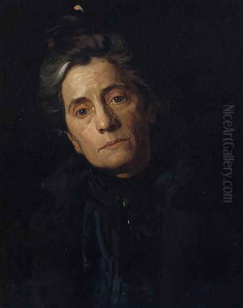 Portrait of Susan Macdowell Eakins (The Wife of the Artist) 1900 Oil Painting by Thomas Cowperthwait Eakins