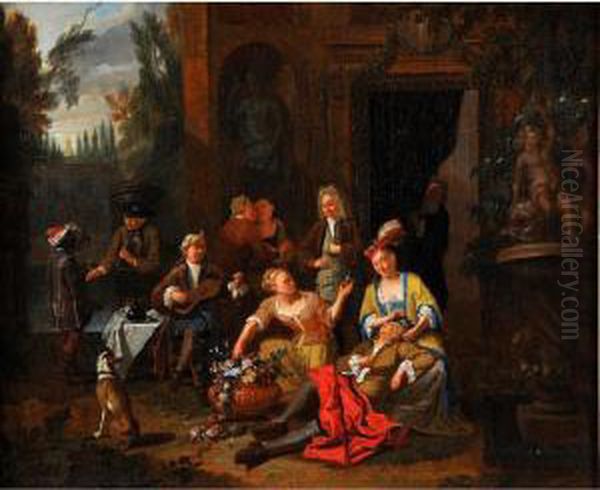 Scenes Bucoliques Oil Painting by Pieter Andreas Rysbrack