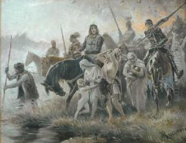 Branka - Scena Historyczna Oil Painting by Jozef Ryszkiewicz