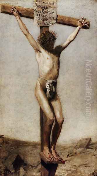 The Crucifixion Oil Painting by Thomas Cowperthwait Eakins