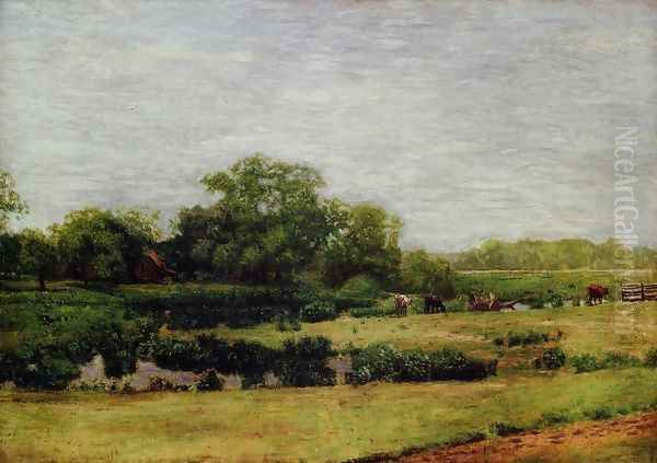 The Meadows, Gloucester Oil Painting by Thomas Cowperthwait Eakins