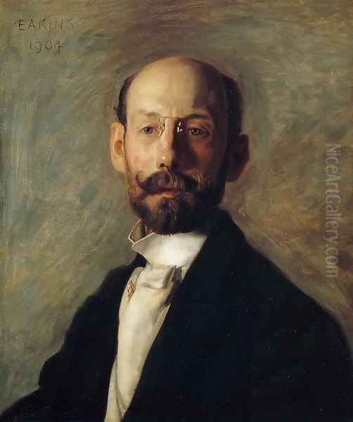 Portrait of Frank B. A. Linton Oil Painting by Thomas Cowperthwait Eakins