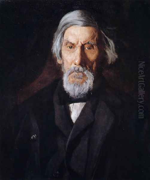 Portrait of William H. MacDowell I Oil Painting by Thomas Cowperthwait Eakins