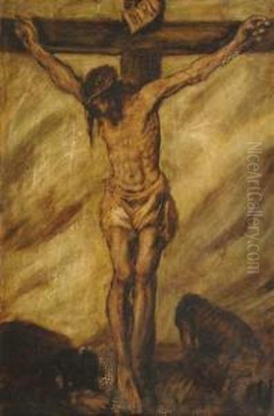 Crucifixion Oil Painting by Daniel Sabater Y Salabert