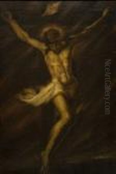 Cristo En La Cruz Oil Painting by Daniel Sabater Y Salabert