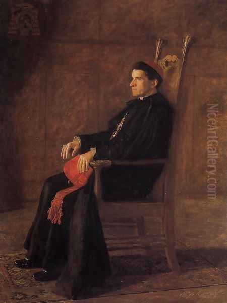 Portrait of Sebastiano Cardinal Martinelli Oil Painting by Thomas Cowperthwait Eakins