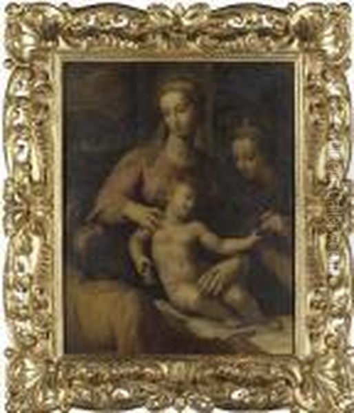 The Holy Family With Saint Catherine Of Alexandria Oil Painting by Lorenzo Sabatini