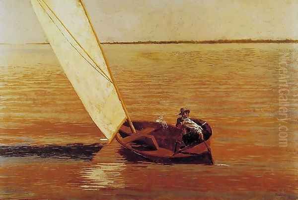 Sailing Oil Painting by Thomas Cowperthwait Eakins