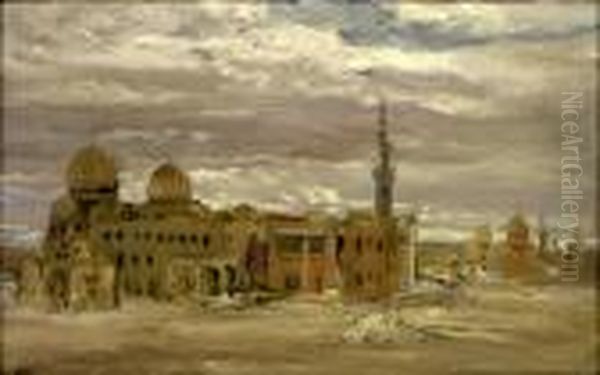 Vue De Mosquee Oil Painting by Georges-Hanna Sabbagh