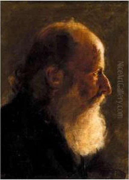 Portrait Of A Man Oil Painting by Symeon Sabbides