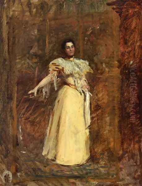 Portrait of Miss Emily Sartain, Study Oil Painting by Thomas Cowperthwait Eakins