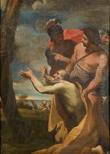 Saint Andrew Adoring The Cross Of His Martyrdom Oil Painting by Andrea Sacchi