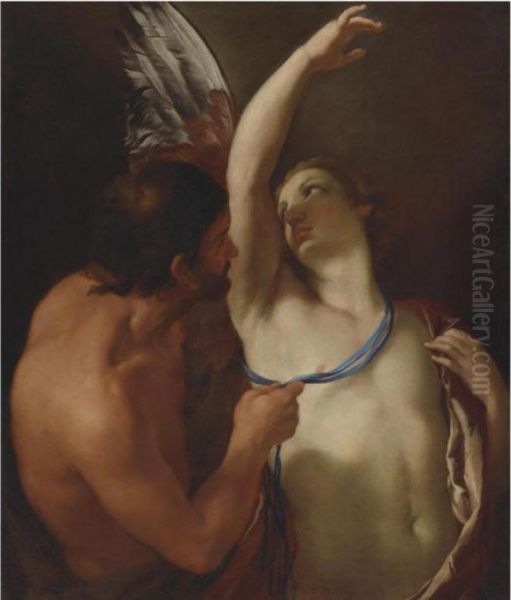 Daedalus And Icarus Oil Painting by Andrea Sacchi