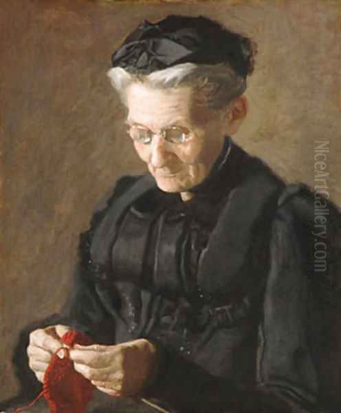 Mrs Mary Arthur 1900 Oil Painting by Thomas Cowperthwait Eakins