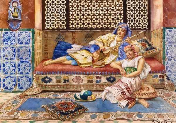 Harem Solg Oil Painting by Rudolph Ernst