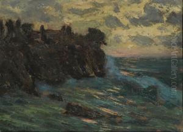 Aurora A Pieve Ligure Oil Painting by Giuseppe Sacheri