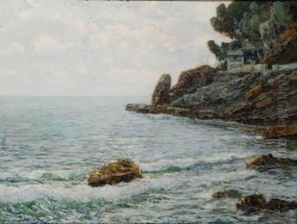 Strada Per Portofino Oil Painting by Giuseppe Sacheri