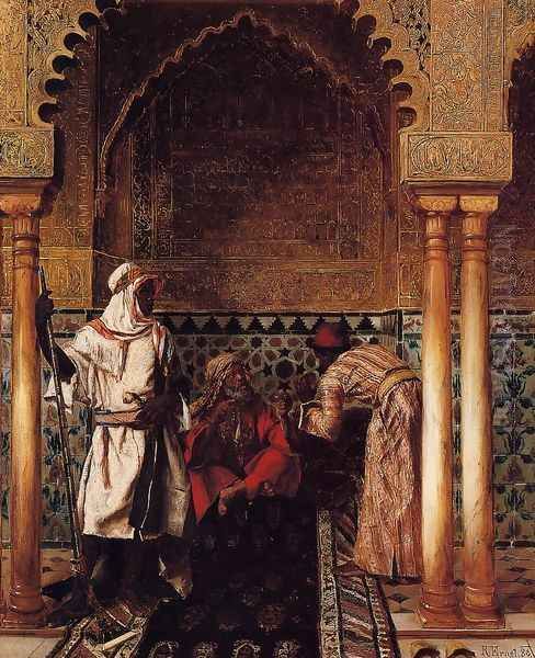 An Arab Sage Oil Painting by Rudolph Ernst