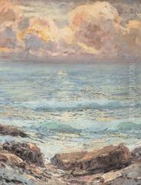 Tramonto Sul Mare Oil Painting by Giuseppe Sacheri