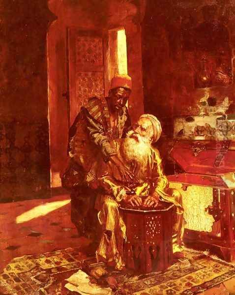 The Money Changer Oil Painting by Rudolph Ernst