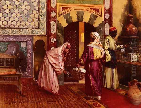 The Hammam Oil Painting by Rudolph Ernst