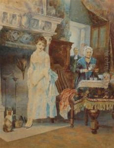 The Visitor Oil Painting by Walter-Dendy Sadler