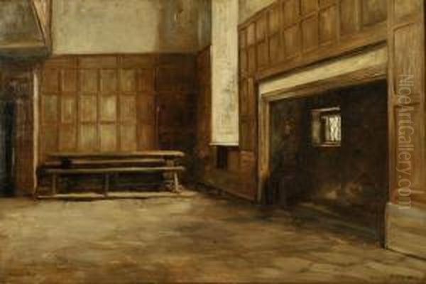 Interior At Haddon Hall Oil Painting by Walter-Dendy Sadler