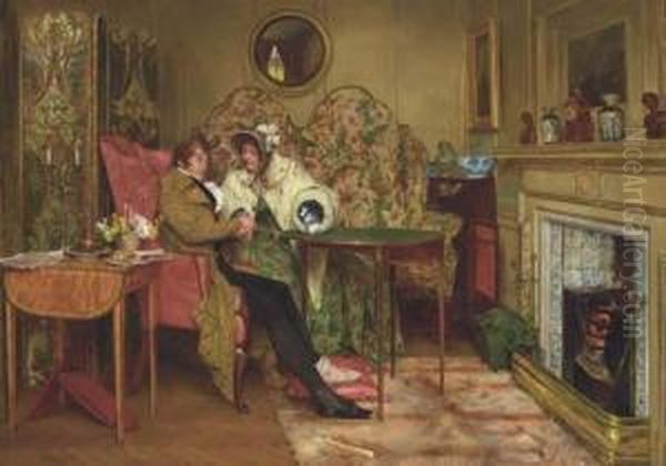 A Sure Cure For The Gout Oil Painting by Walter-Dendy Sadler