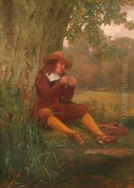 In The Days Of Isaac Walton Oil Painting by Walter-Dendy Sadler