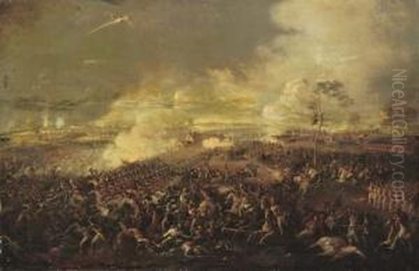 The Battle Of Waterloo Oil Painting by William II Sadler