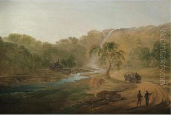 On The Road To Powerscourt, Enniskerry, County Wicklow Oil Painting by William II Sadler