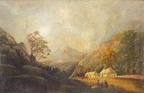 Soldier And Female At The Scalp, Co. Wicklow Oil Painting by William II Sadler