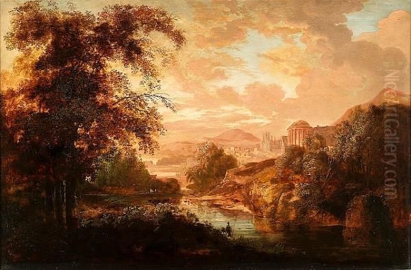 Capriccio Oil Painting by William II Sadler