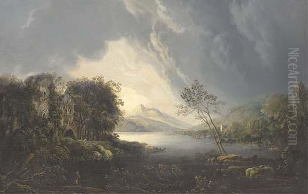 A Killarney Capriccio Oil Painting by William II Sadler