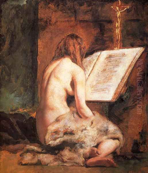 The Penitent Magdalen Oil Painting by William Etty