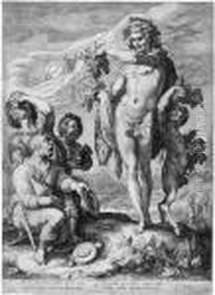 Bacchus Oil Painting by Jan Pietersz. Saenredam