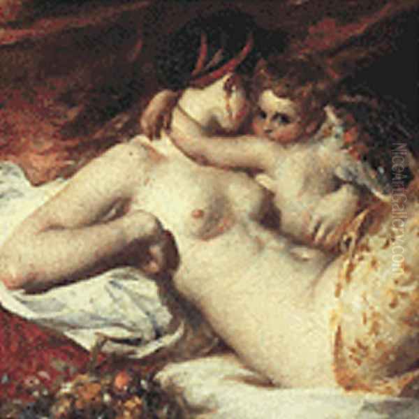 Venus And Cupid by William Etty