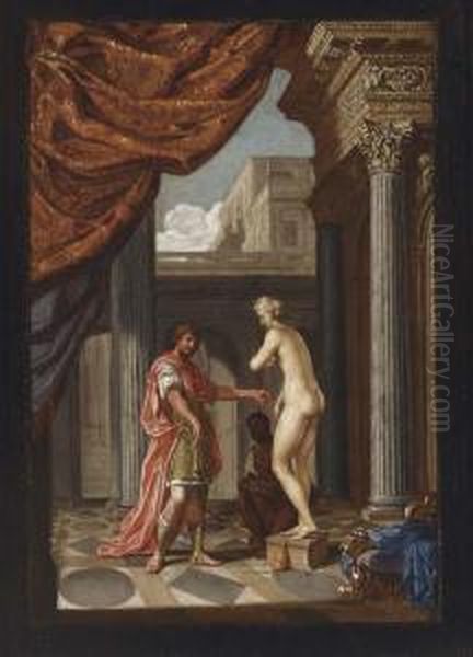 Pygmalion And Galatea Oil Painting by Jacobus Saeys