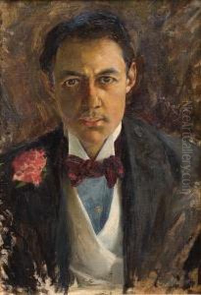 Autorretrato Oil Painting by Carlos Federico Saez