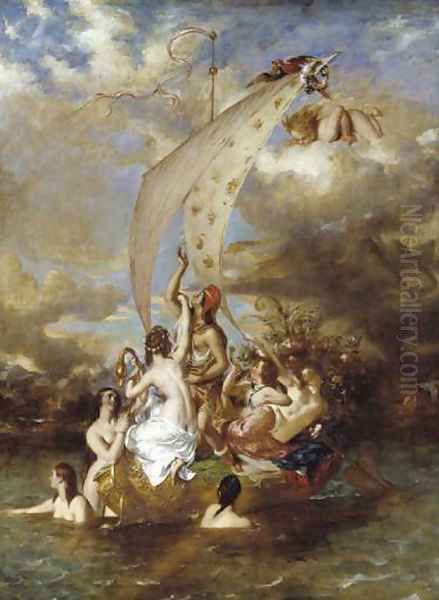 Youth at the Prow, Pleasure at the Helm Oil Painting by William Etty