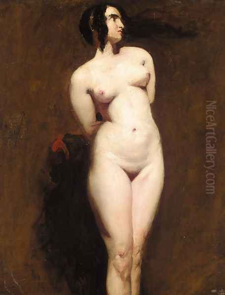 Study of a Standing Female Nude Oil Painting by William Etty