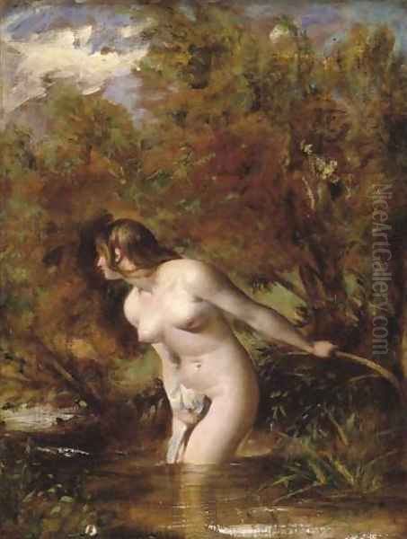 Musidora (The Bather) Oil Painting by William Etty