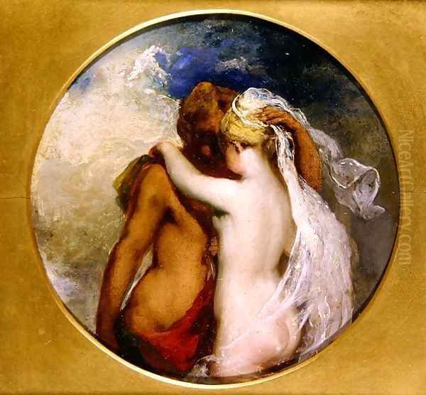 Nymph and Satyr Oil Painting by William Etty