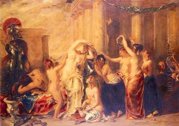 Venus And Her satellites (or The Toilet Of Venus) Oil Painting by William Etty