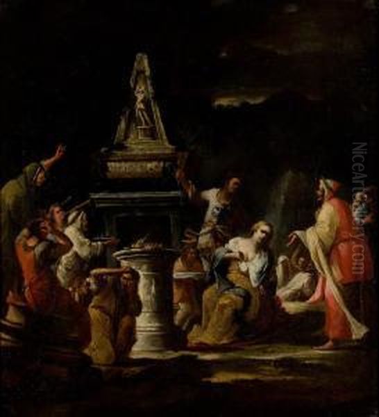 Scena Mitologica Oil Painting by Giovanni Camillo Sagrestani