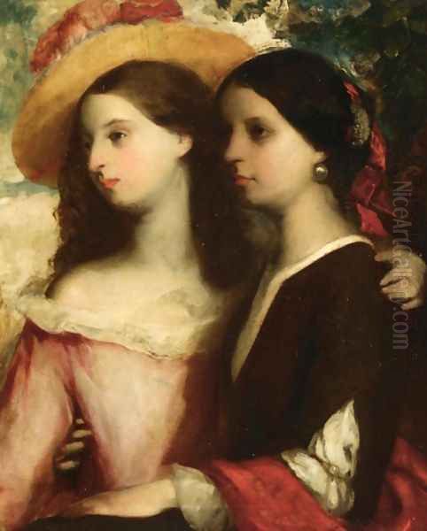 Friends Oil Painting by William Etty