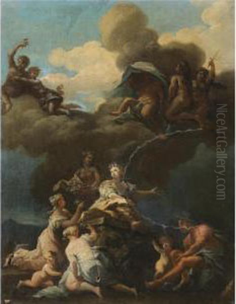 The Triumph Of Flora Oil Painting by Giovanni Camillo Sagrestani