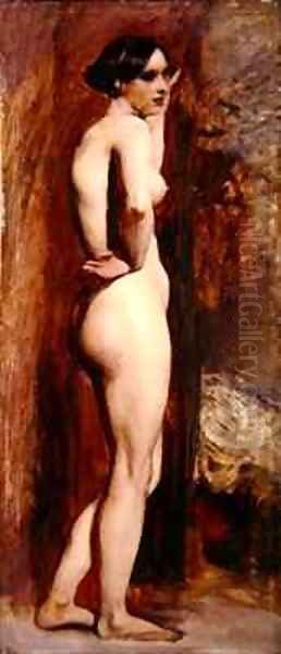 Female Nude from the Side Oil Painting by William Etty