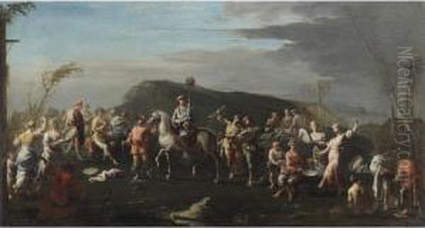 Trionfo Di Davide Oil Painting by Giovanni Camillo Sagrestani